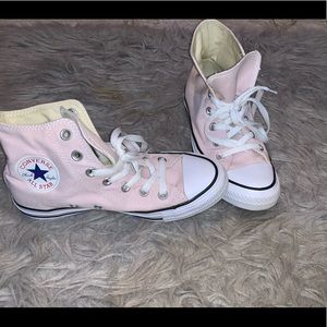 Light pink high top Converse
